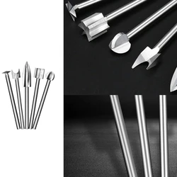 Juego de brocas para grabado de madera, 5 piezas, fresas de acero, bordes afilados, herramientas de perforación para carpintería, cuchillos para tallar madera