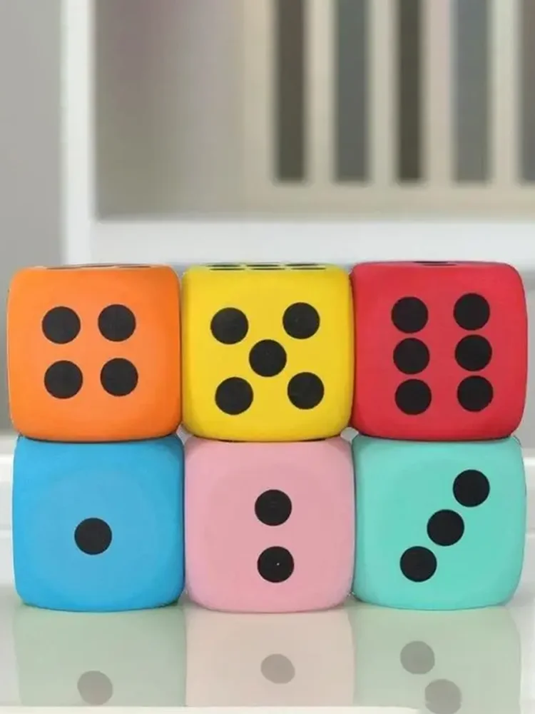 1 قطعة 80 مللي متر رغوة كبيرة نقطة النردات ستة الجانبين النردات الاطفال العد لعبة أدوات تعليمية للفصول الدراسية لعبة الفصول الدراسية الرياضيات التدريس