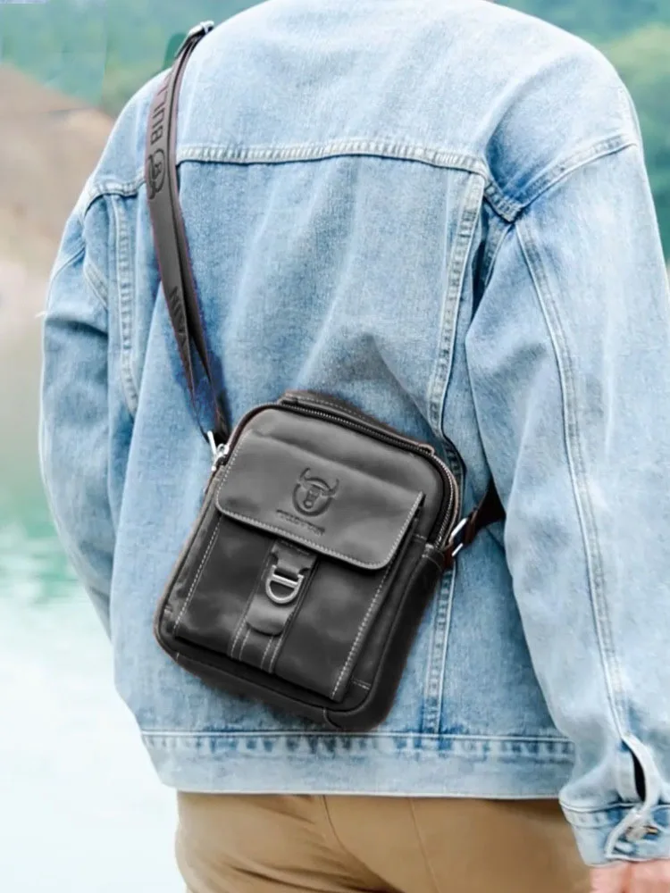 Men\'s Shoulder Bag Genuine Leather Handbag Male Crossbody Bolso Hombre Business Briefcase Casual Travel Messenger Bag For Men