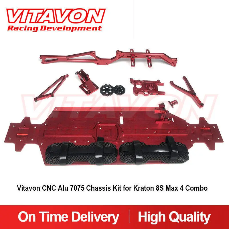 VITAVON CNC Alu 7075 Redesigned Chassis Kit For Kraton 8S Max 4 Combo