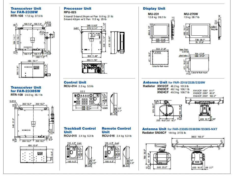 Radar Ver-2318 Display 23-Inch Marine Navigatie Radar Ccs Scheepsinspectie