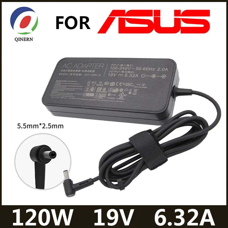 

19V 6.32A 5.5*2.5mm 120W Laptop Adapter AC Power For toshiba Satellite For Asus PA-1121-28 N750 N500 N53S G50 N55 Charger