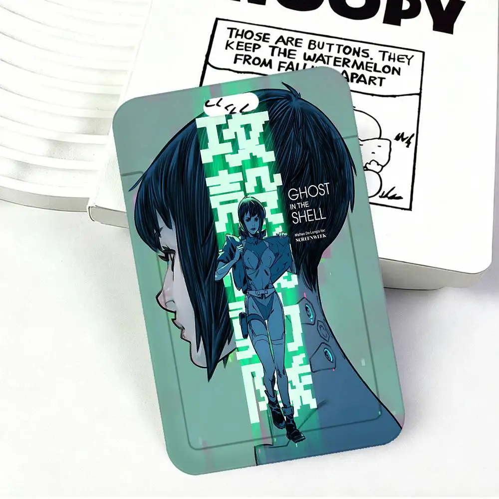 G-Ghost In The Shell Manga ID Holder With For Office School Name Card Credentials Case