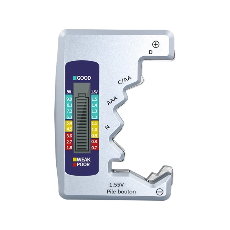 The Universal Digital Battery Tester Is Suitable For CCD, NAA, AAA9V (6F22) 1.5V Button Cell Measuring Instrument Easy Install