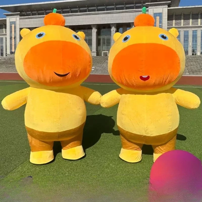 

Inflatable Capybara Mascot Costume for Adults Walk Cartoon Animal Suit Performance Event No Battery No Charger