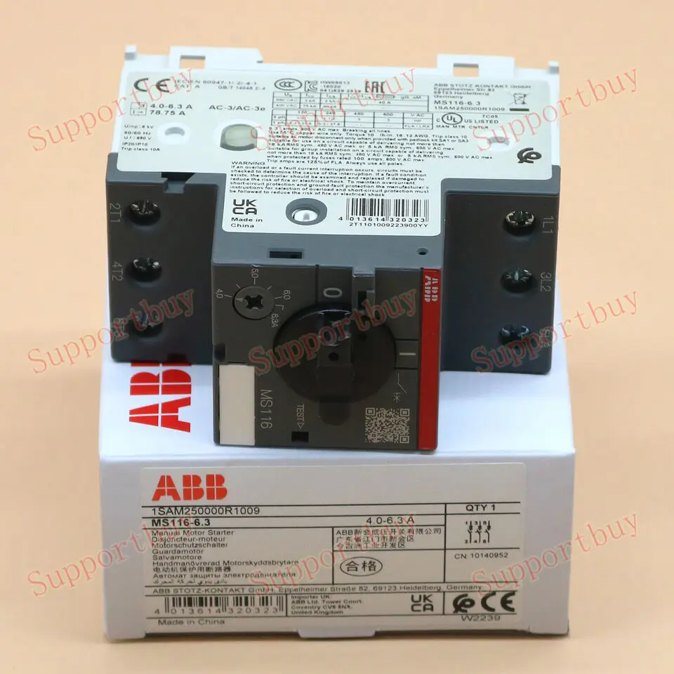 1PC New In Box  Motor Starter  MS116-6.3 4.0-6.3A