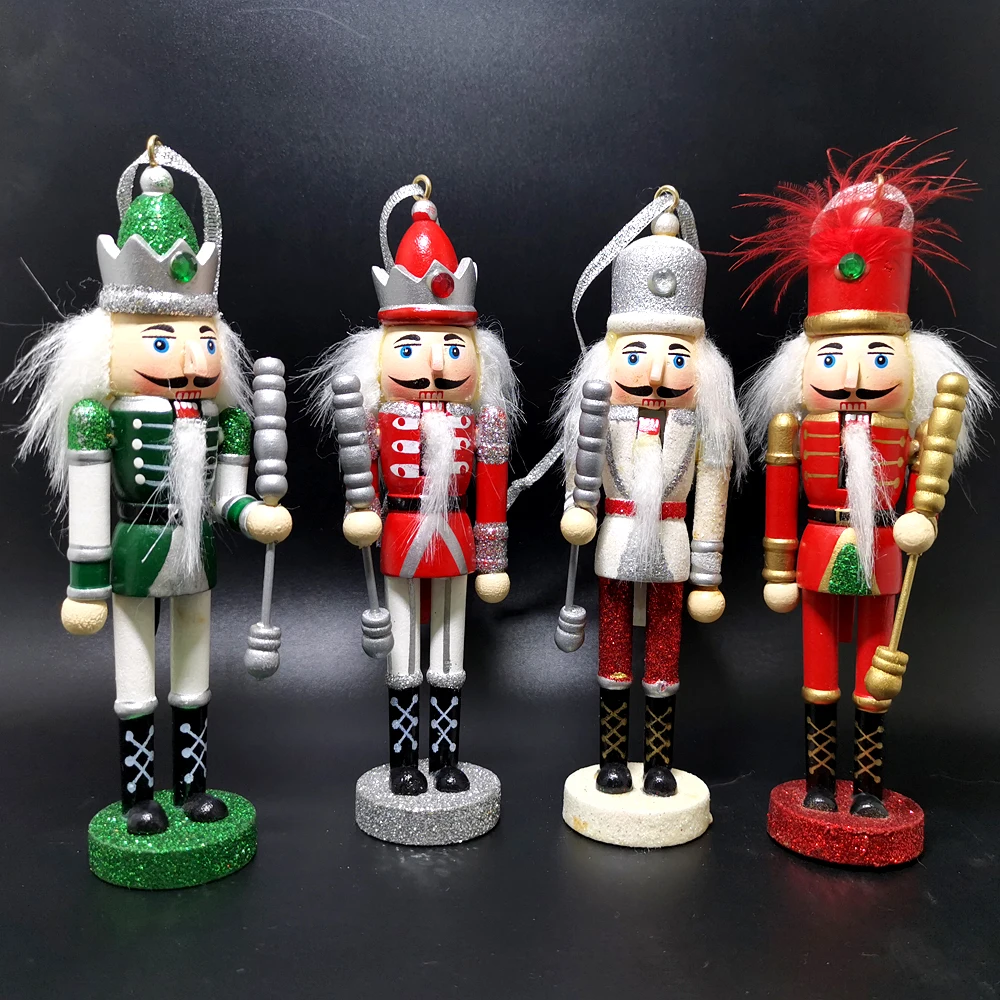 

14.5cm -4pcs/Lot Action & Toy Glitter King Nutcracker Soldiers Lover Birthday Gift Children Christmas Toys HT028