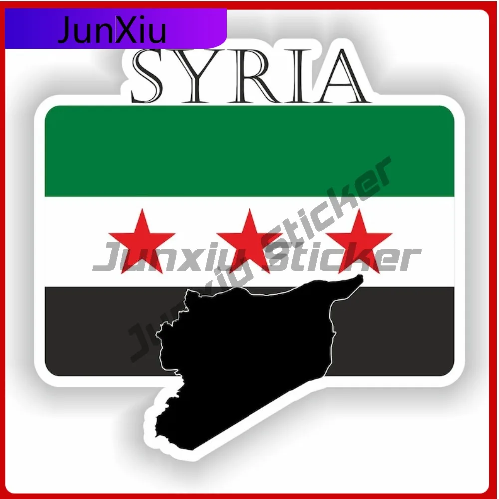 Syria Symbol Cool Boat Fade Resistant Sticker Vinyl Car Trendy Outline Sticker Shape Laptop Stylish Window Scratch Anti Unique
