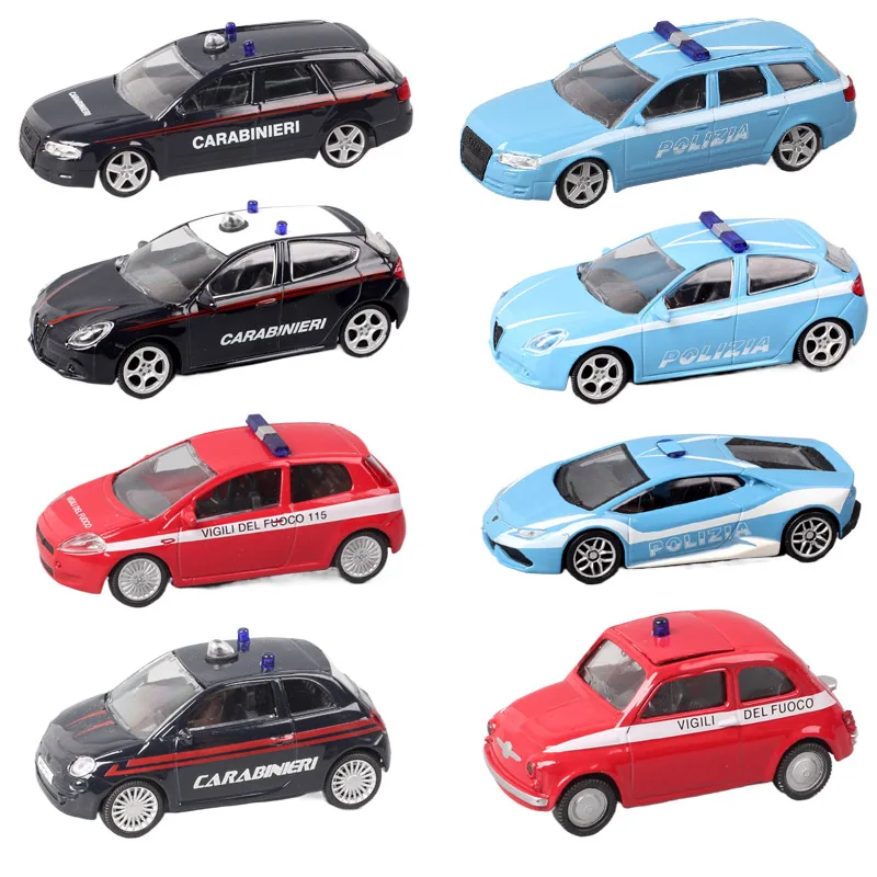 

No Box Mondo 1/43 Scale Audi A4 Fiat Nuova 500 Punto Alfa Rome Giulietta Huracan Carabinieri Police Fire Diecast Model Car Toy