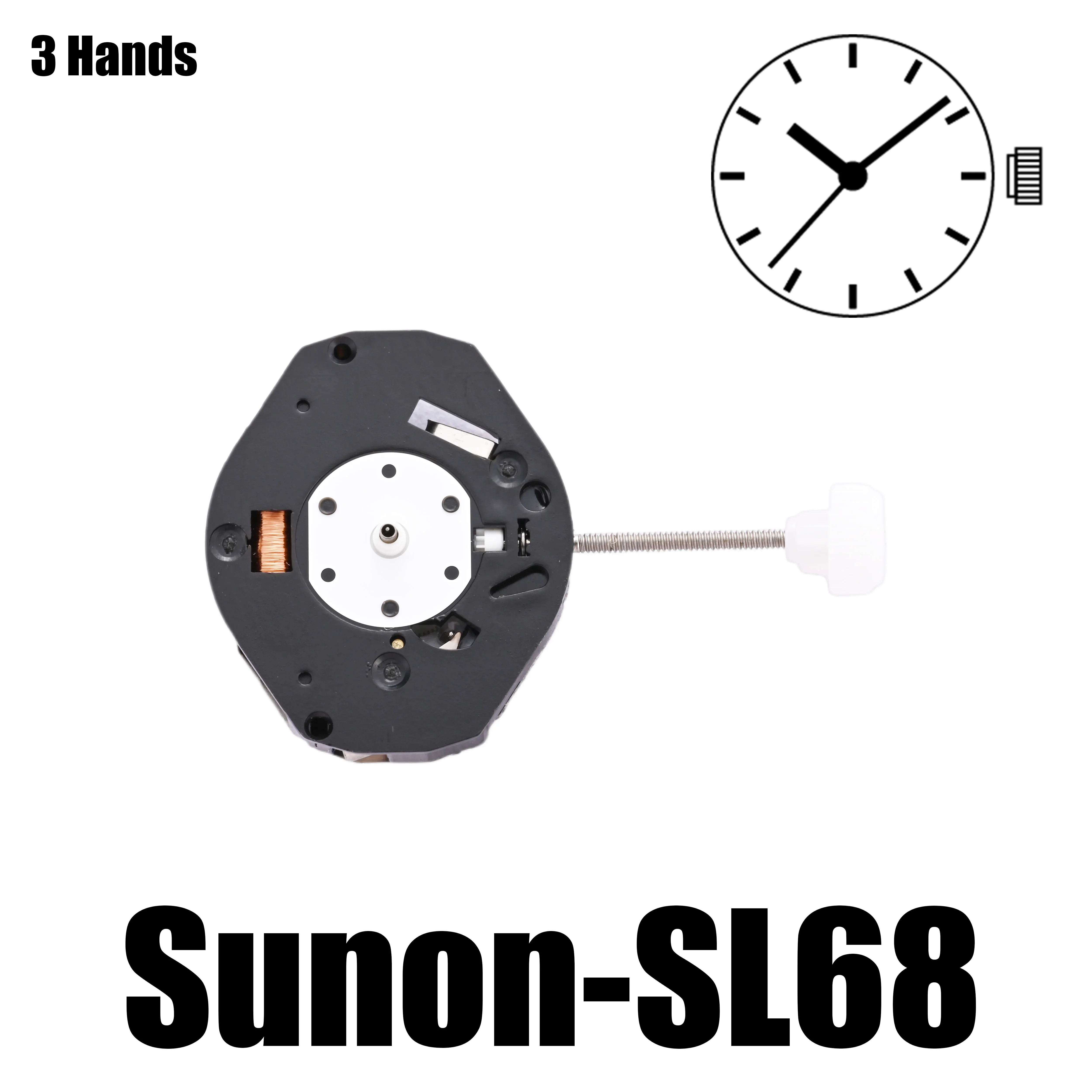 100PCS Sunon SL68 Movement Quartz Movement Repair Replacement SL68 For Watches Repair Parts Watch Aftermarket Replacements