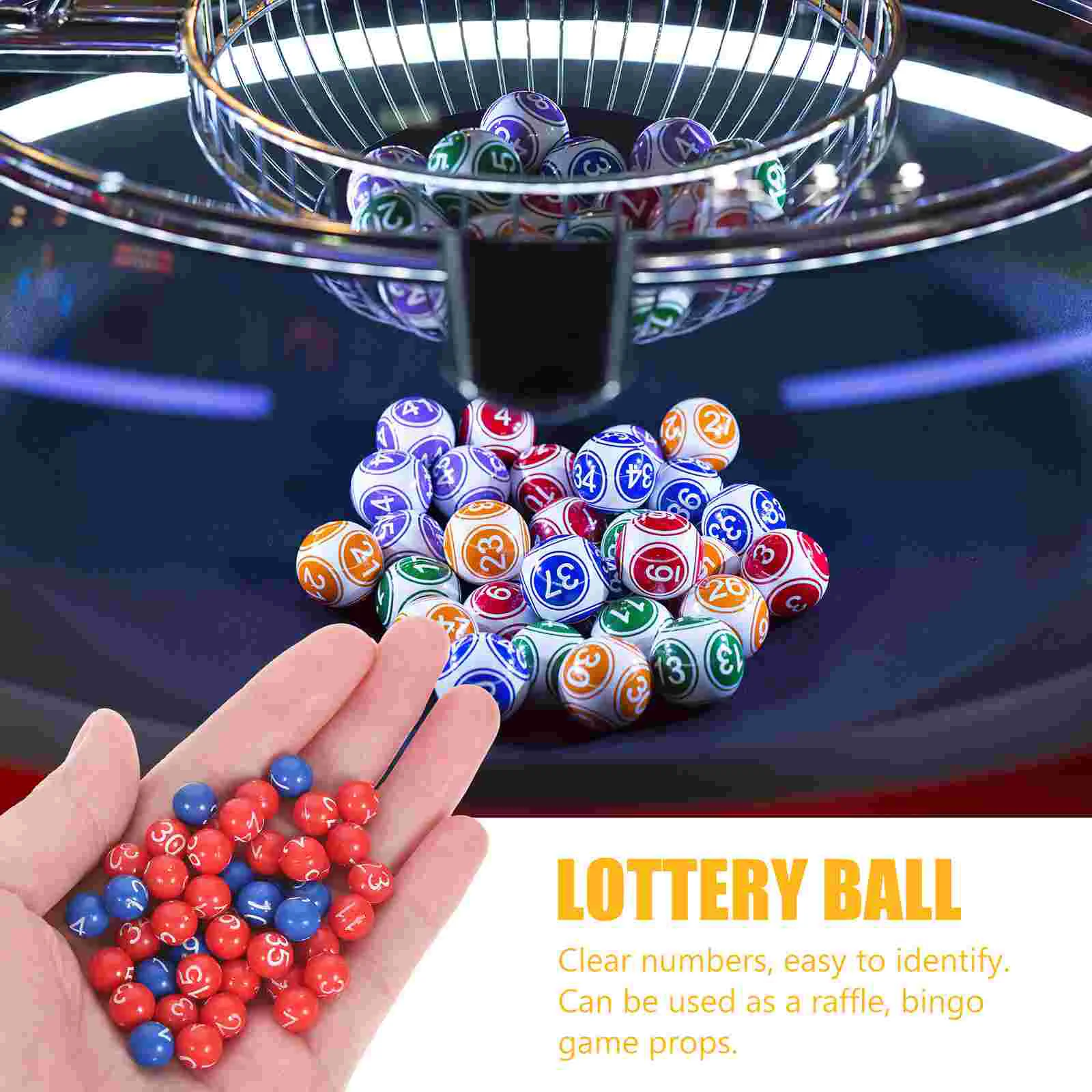 1 Set Colored Festival Multi-functional Party Lottery Balls Party Game Balls Raffle Balls Bingo Balls Props Lottery Balls