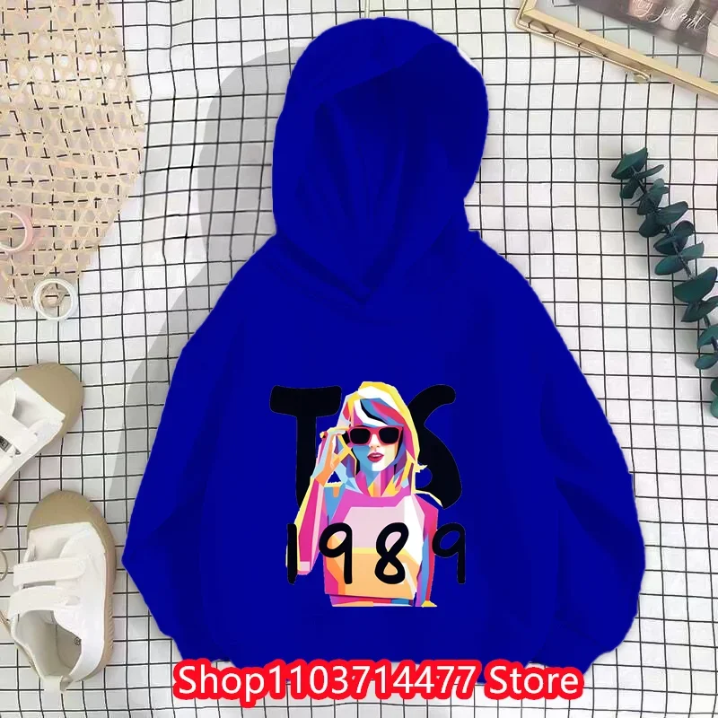 New Spring and Autumn Boys and Girls Hooded Top 4-14 Year Old Children's Fashion Leisure Hooded Top TAYLOR SWIFT Top+pants