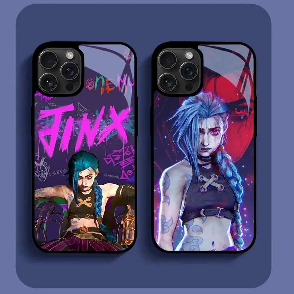 

Jinx Phone Case For IPhone16 15 14 13 12 11 Pro Xs Max Mini XR X 7 8 Plus Luxury Mirror Hard Funda