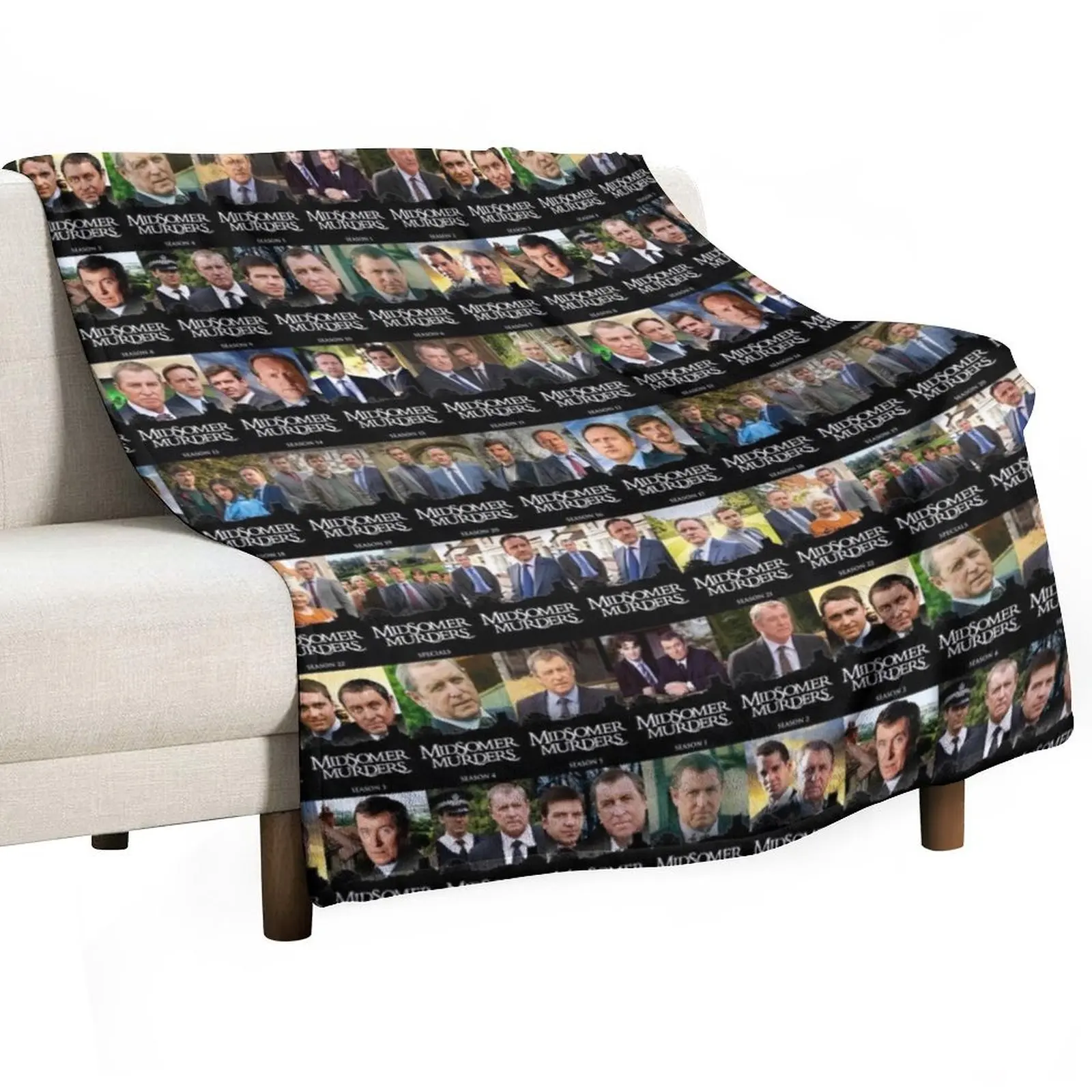 

22 Seasons in Midsomer - Pattern Throw Blanket Soft Solid Color Blanket for Couch Bed