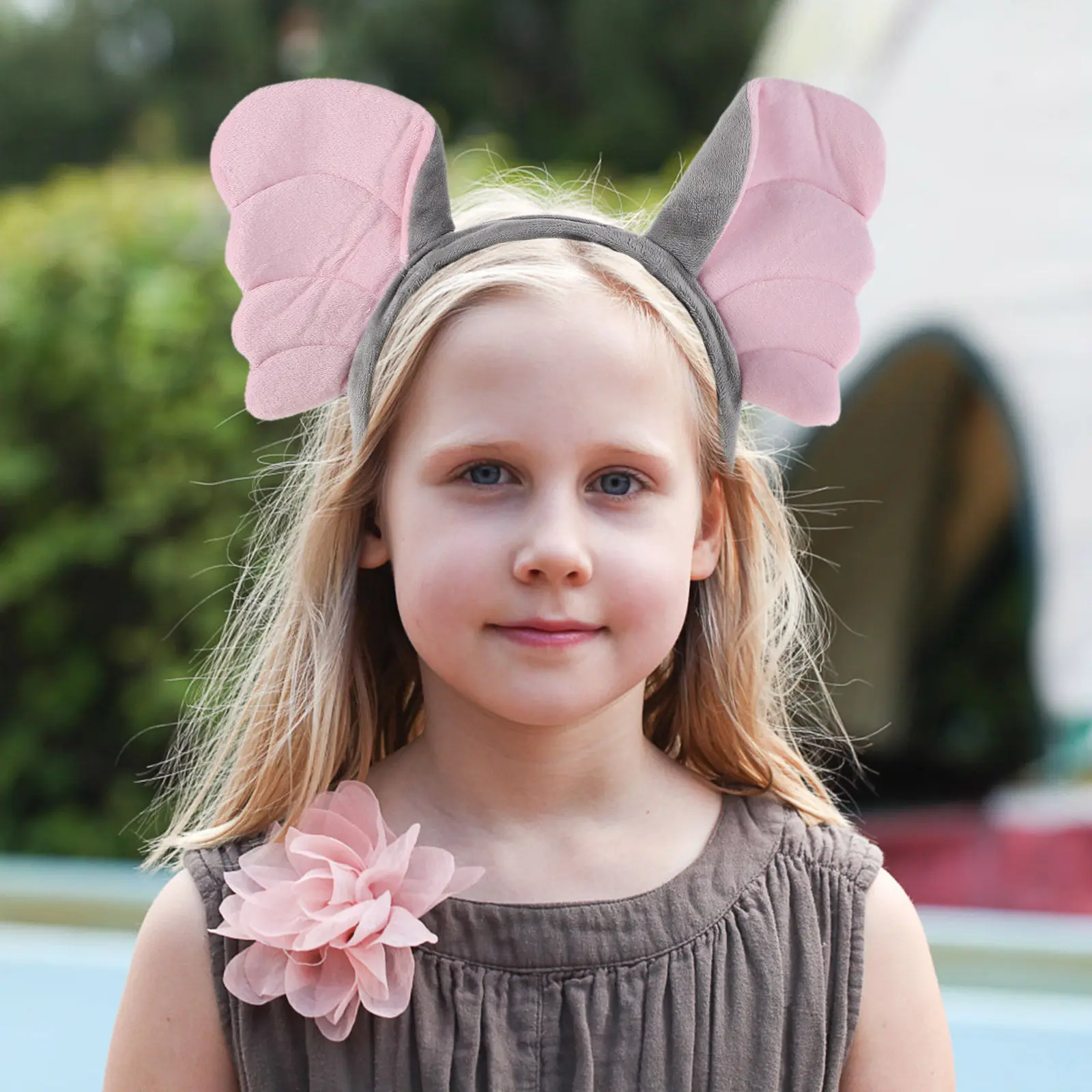 2Pcs Elephant Headband Adult Animal Ear Hair Hoop for Halloween Cosplay Birthday Party Carnival Festival Dress Up Animal