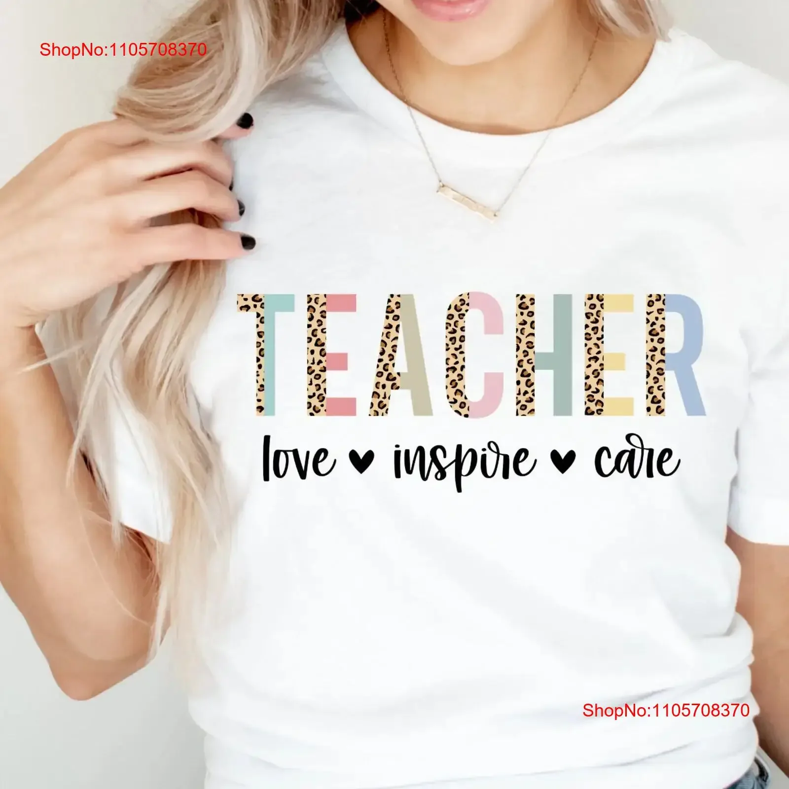 Teacher Love Inspire Care Kindergarten T Shirt Field Trip for Teachers Back to School vintage Washed graphic homme Versatile