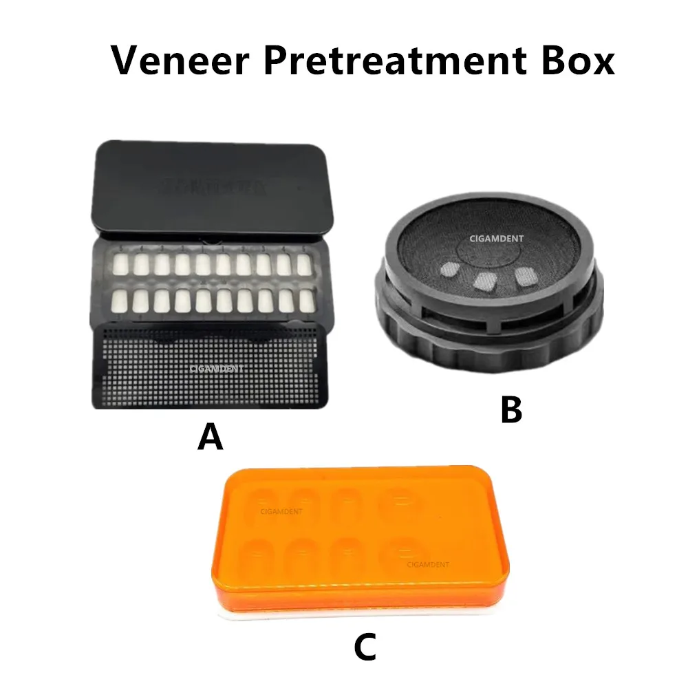 Tooth Patch Box All-Ceramic Veneer Processing Beautiful Dental Porcelain Chip Disinfection Cleaning Denture Storage Boxes