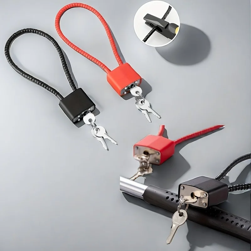 

20 см безопасный противоугонный портативный закаленный открытый пластиковый стальной трос выстрел замок длина ключа пистолет триггерный замок шкафчик Lcoks 1 шт.