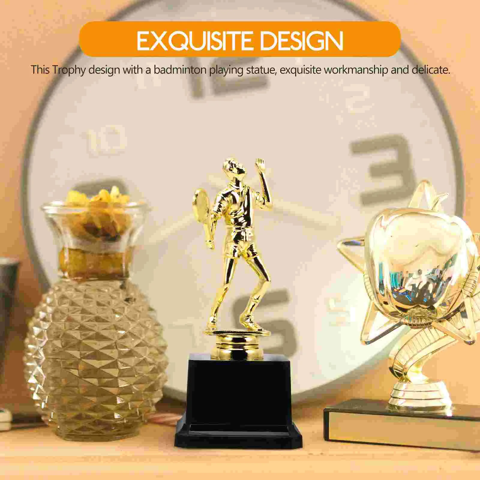 Trophy Decor for Champion Creative Gold Clothing Badminton Cup Plastic Exquisite Kids Competition Child