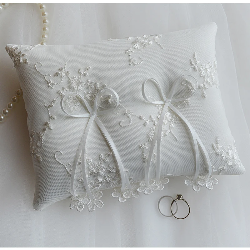 

Lace Wedding Ring Pillow Cushion Pincushion Rings Party Decoration Bride Wedding Decoration Supplies Accessories 20*16cm