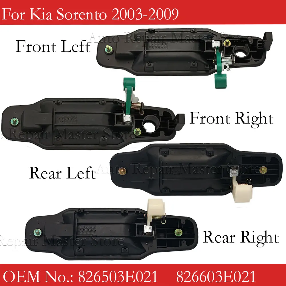 

Exterior Door Handle Front Rear Left/Right ABS LHD For Kia Sorento 2003-2009 826503E021 826603E021 836503E021 836603E021