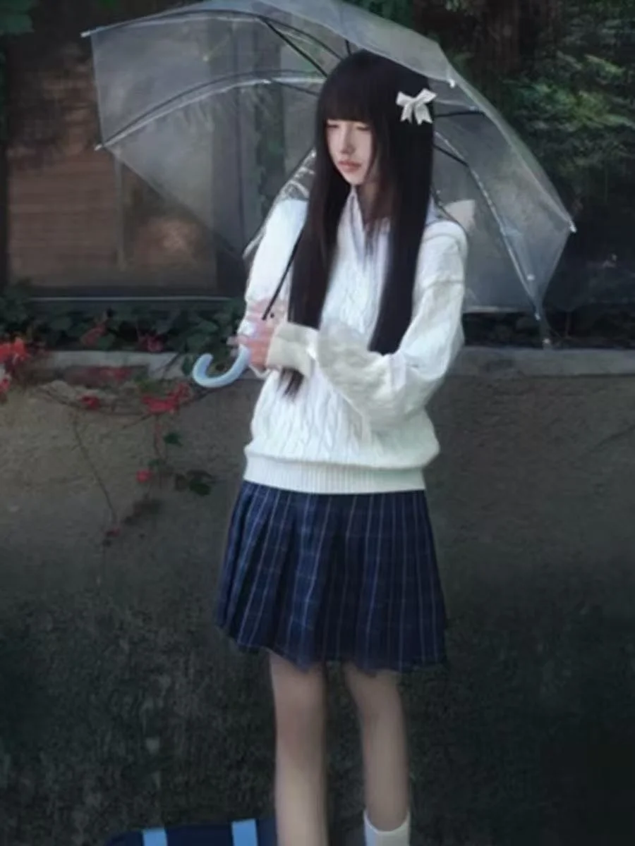 

Корейский вязаный свитер Sle JK orm, милый витой свитер с капюшоном, осенний новый колледж Sle School orm Long Sle...