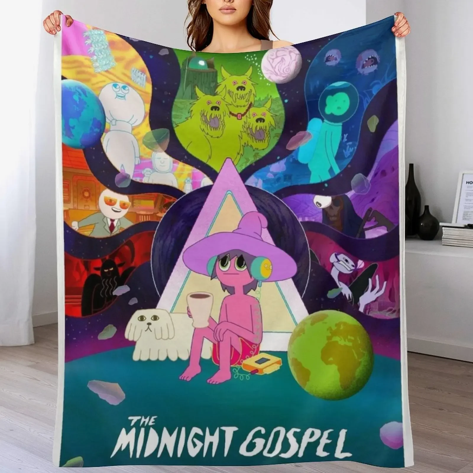 Midnight Gospel Throw Blanket Plush Moving Blankets Sofas Of Decoration Flannel Blankets