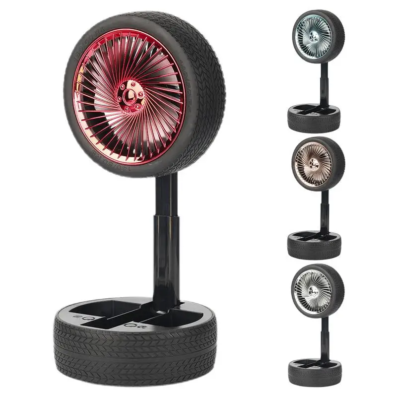 Foldable Desktop Fan Car Tire Air Cooling Electric Fan Fashionable And Creative USB Cooling Desktop Fan Folding Electric Coolers