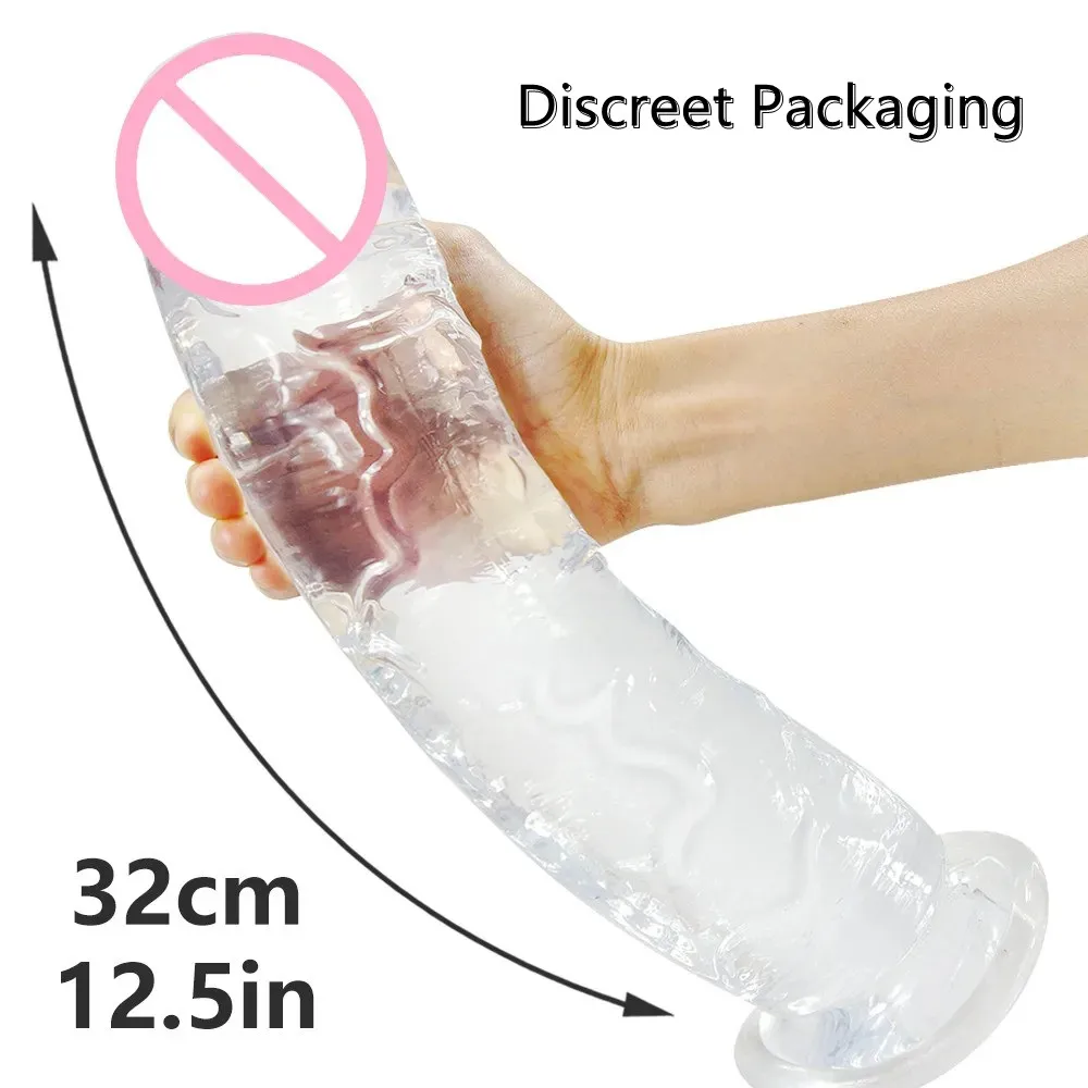 Jelly Dildo Sex Toys pour femmes lesbiennes, Strapon réglable, Pénis réaliste, Couples, Ventouse, Pantalon, 5 tailles