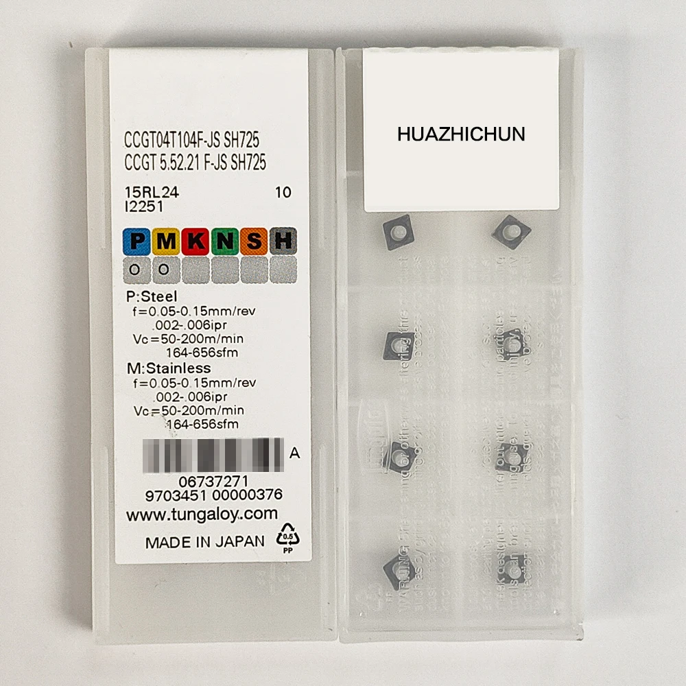 

HUAZHICHUN CCGT04T104F-JS SH725 Carbide Inserts Milling Cutter Tool