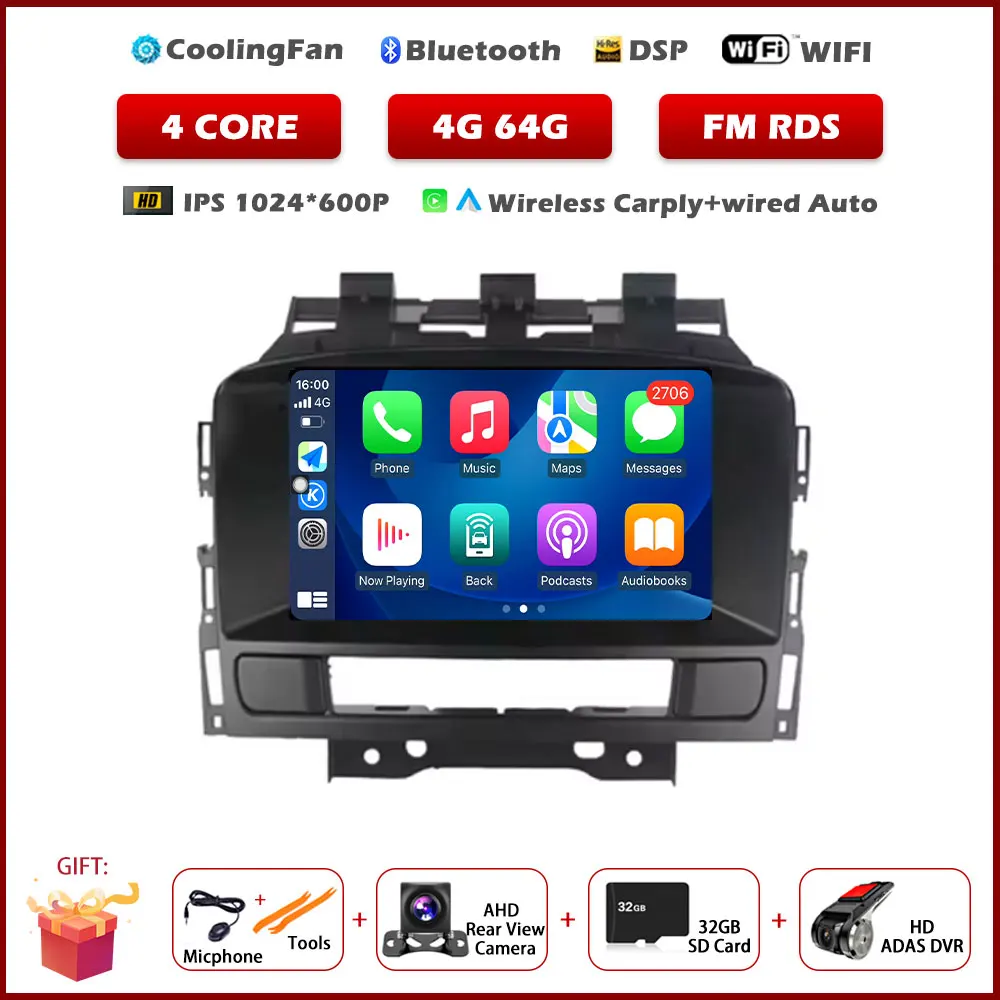 Radio Carplay Voor Opel Astra J 2011-2014 Buick Excelle GT XT Auto Multimedia Speler Intelligent Systeem Android Auto navigatie
