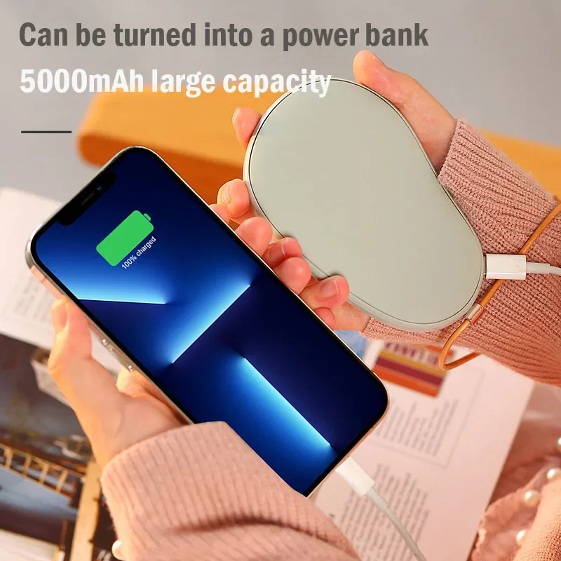 Youpin Xiaomi 5000mAh Hand Warmers Convenient USB Light Charging Power Bank Portable Practical Electric Hand Warmers In Winter