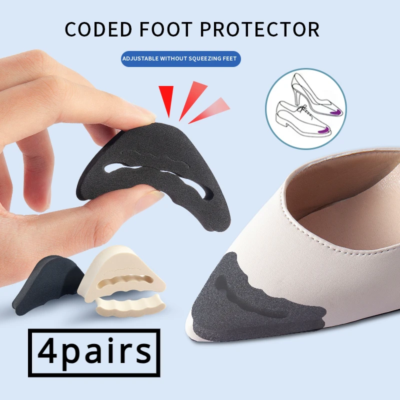 Women High Heel Toe Plug Insert Shoe Big Shoes Toe Front Filler Cushion Pain Relief Protector Adjustment Shoe Accessorie