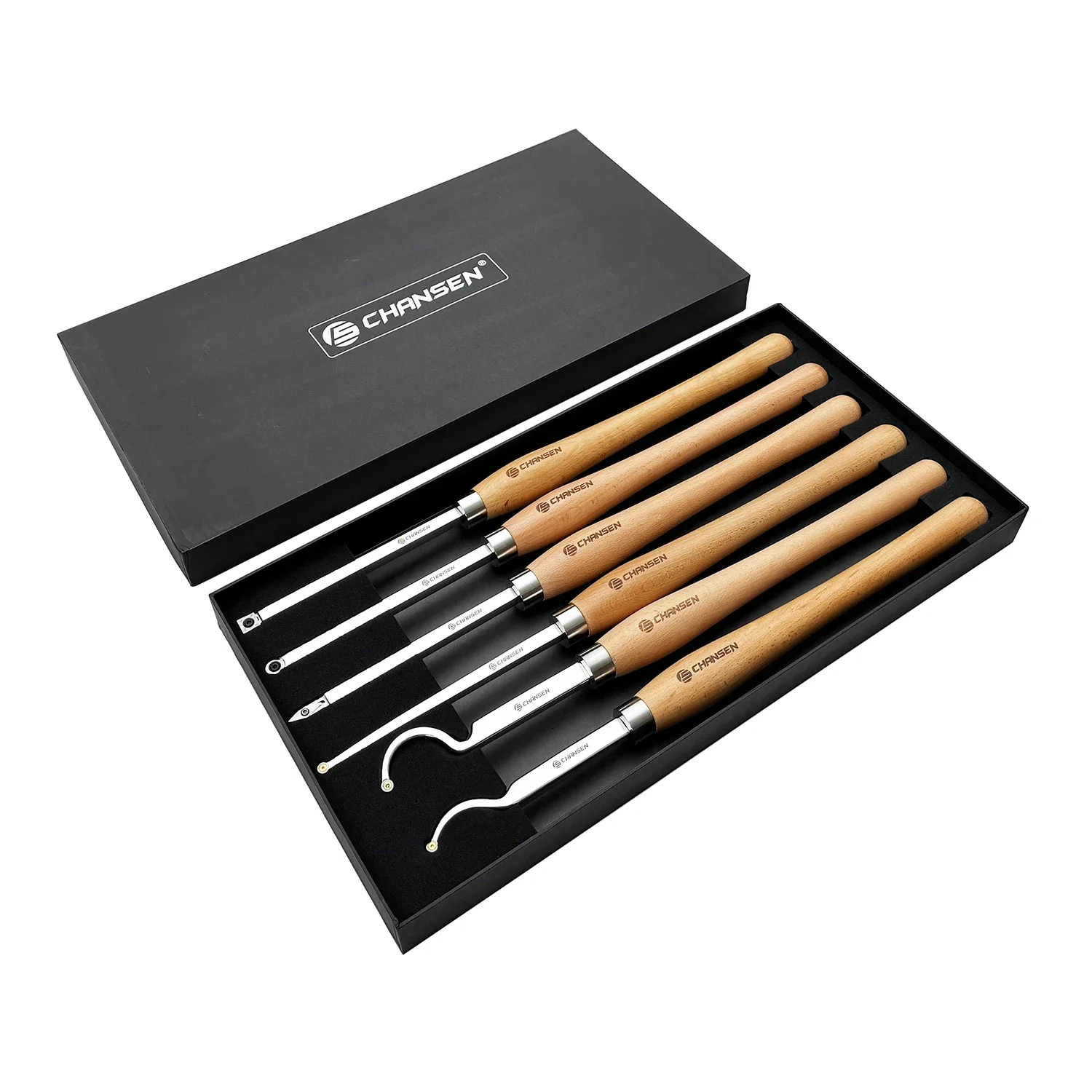 Item# LS06 6-Pcs Carbide Tipped Wood Lathe Woodturning Chisel Tool Set