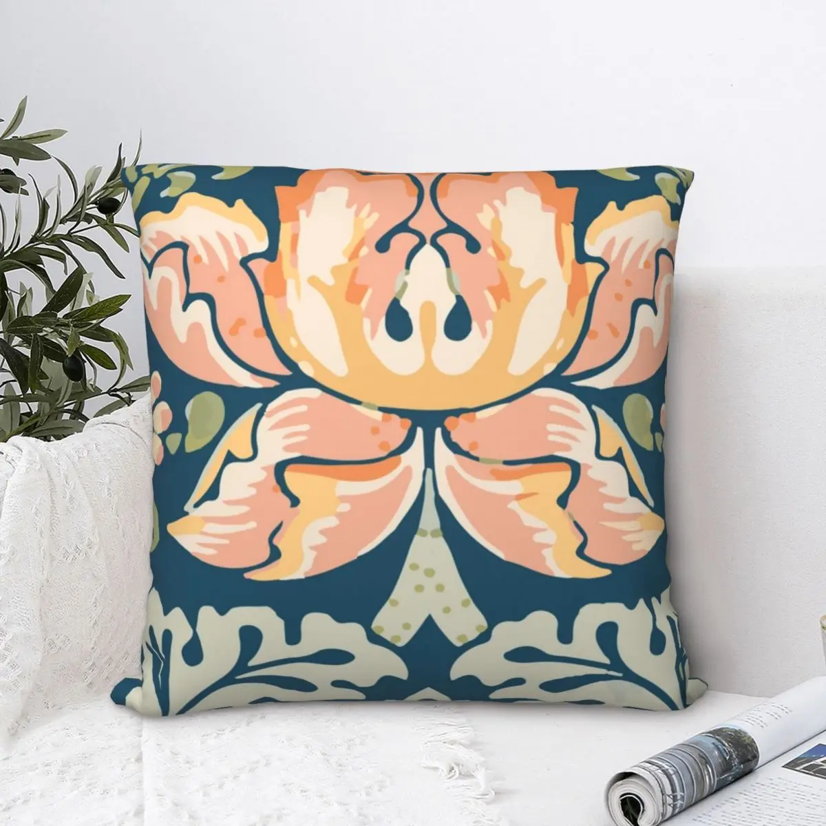 

William Morris Exhibition Poster Square Pillowcase Polyester Pillow Cover Velvet Cushion Zip Decorative Comfort Throw Pillow