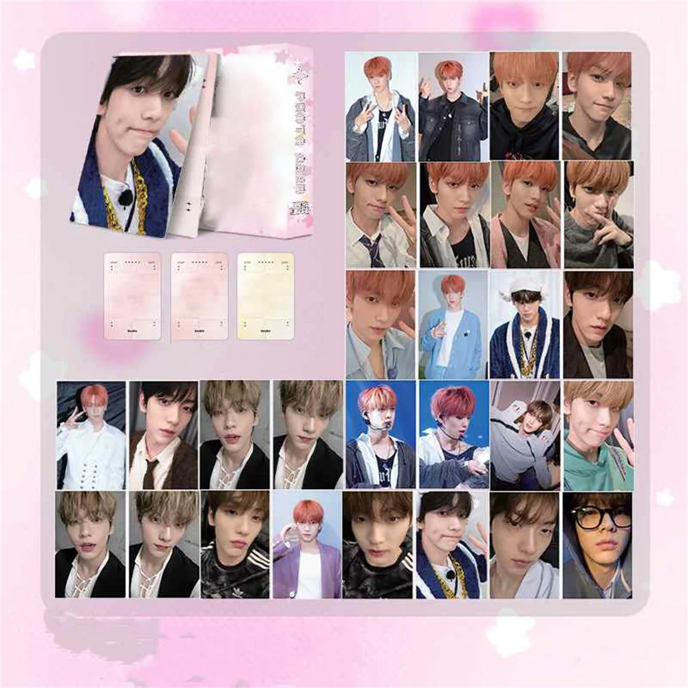 

50 шт./набор KPOP Idols HD лазерные фотокарты SOOBIN персональные двухсторонние ломо-карты без повторов в коробке коллекция поклонников