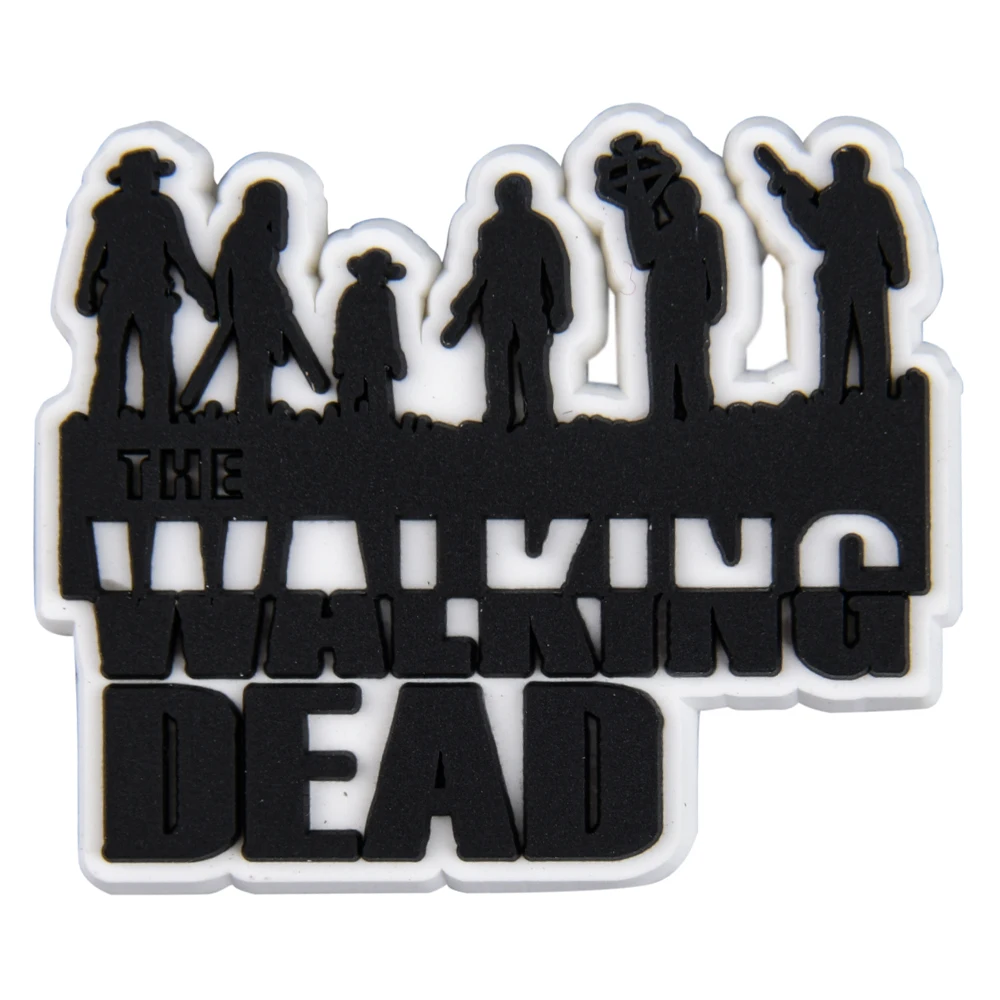 1PCS The Walking Dead Series PVC Shoe Charms Decoration for Clogs Sandals Wristband Bracelet Accessories Unisex Party Gifts