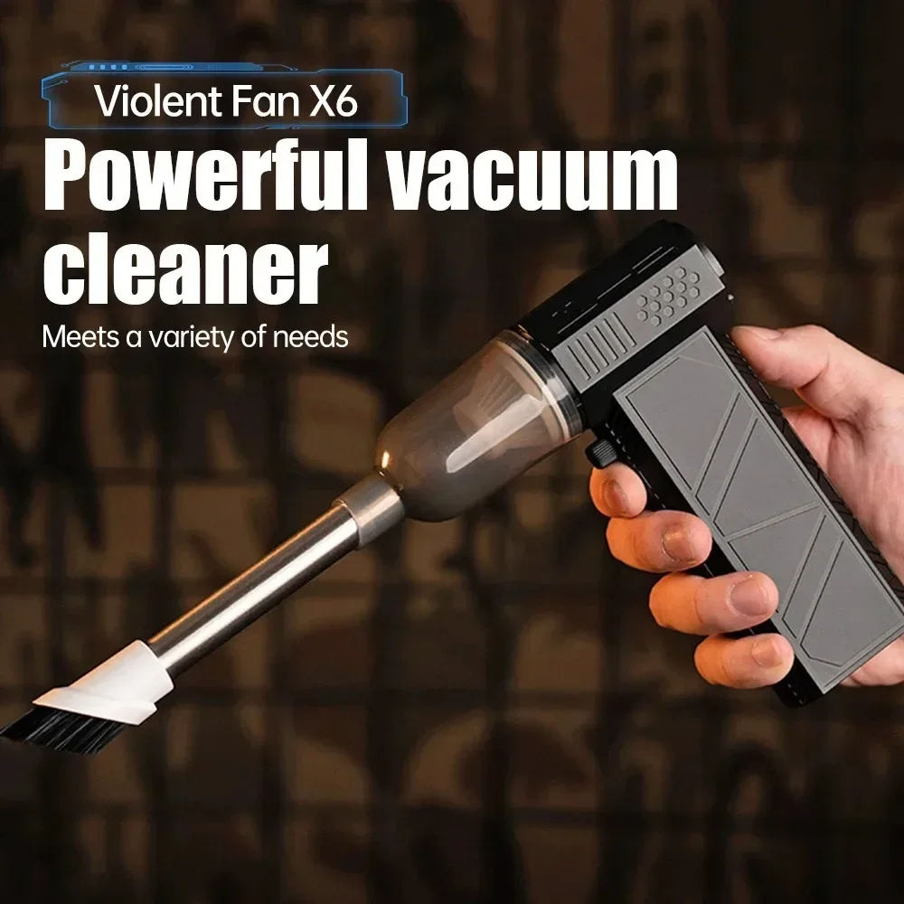 

Rechargeable Air Blower with 6 Nozzles, Adjustable Speed Violent Fan for Car, Computer Cleaning & Dust Removal