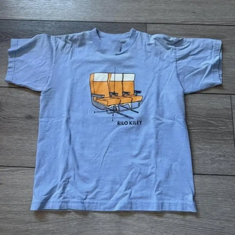 Camiseta rara de Rilo Kiley Band, Color azul claro, algodón de todas las tallas