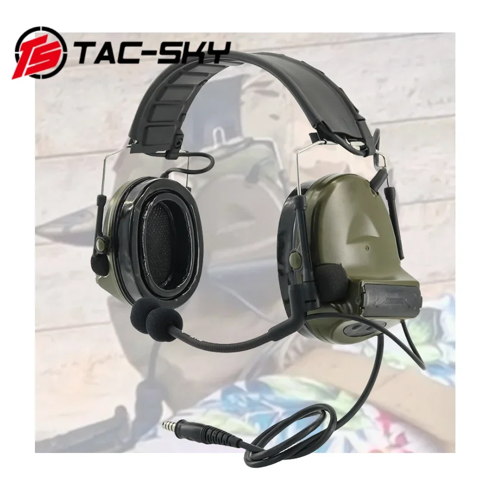 

TS TAC-SKY Detachable Headband Radio COMTA II Headset Tactical Civilian Version Electronic Hearing Protection Shooting Headset