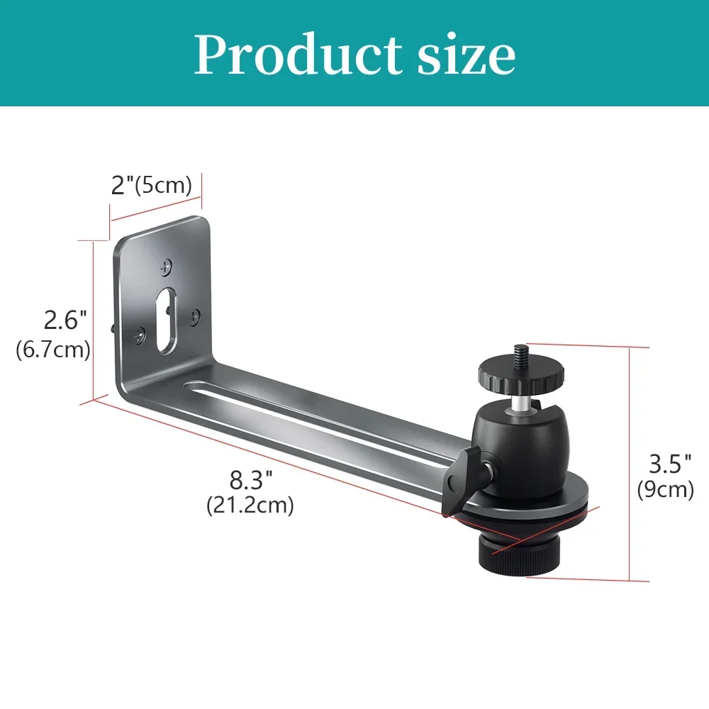 Wall Mount Projector Stand Muti-angle Adjustable Metal Sturdy Durable Universal Bracket for Most Brands Projector Support