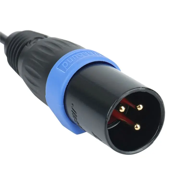 B76B 6X 3.5mm TRS to XLR Male Microphone Cable Locking Type for Wireless Receiver