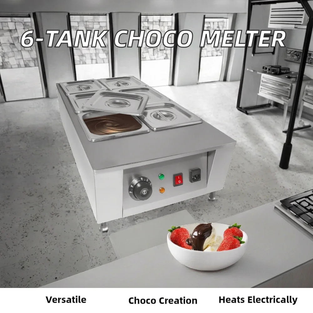 New Commercial Chocolate Melting Pot Large Capacity Water Insulation Plug Powered 220V