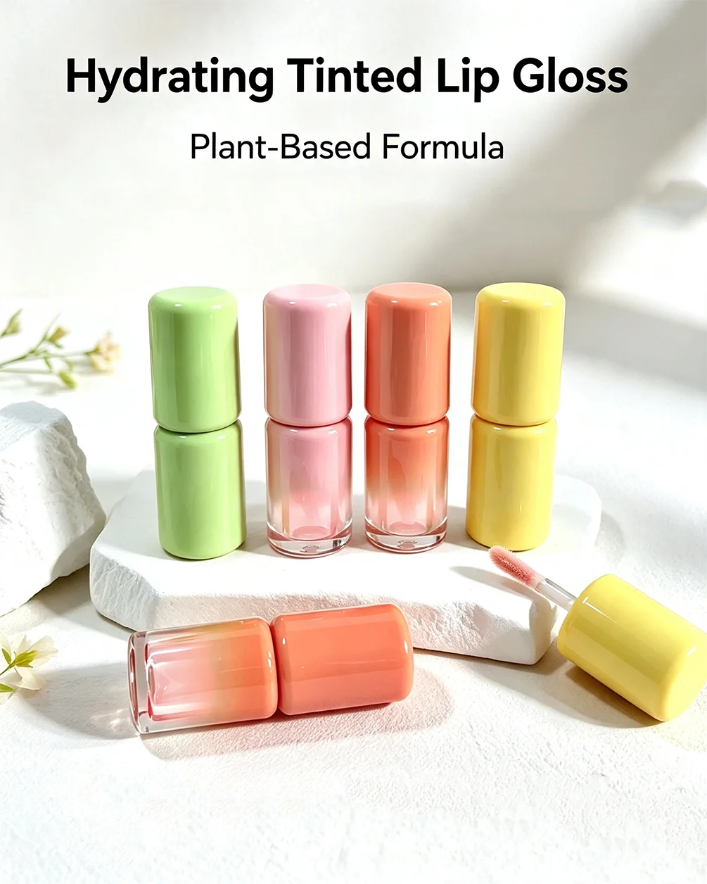 Custom Logo 8colors Lip Gloss Plumping Nourishing Moisturizing Private Label Dewy Shine Long Lasting Makeup Smooth Texture