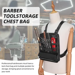 Barber Chest Bag Hairdresser Scissor Bag Double-layer Multi Pockets Lightweight Space Saving Hair Clipper Combs Organizer Tools