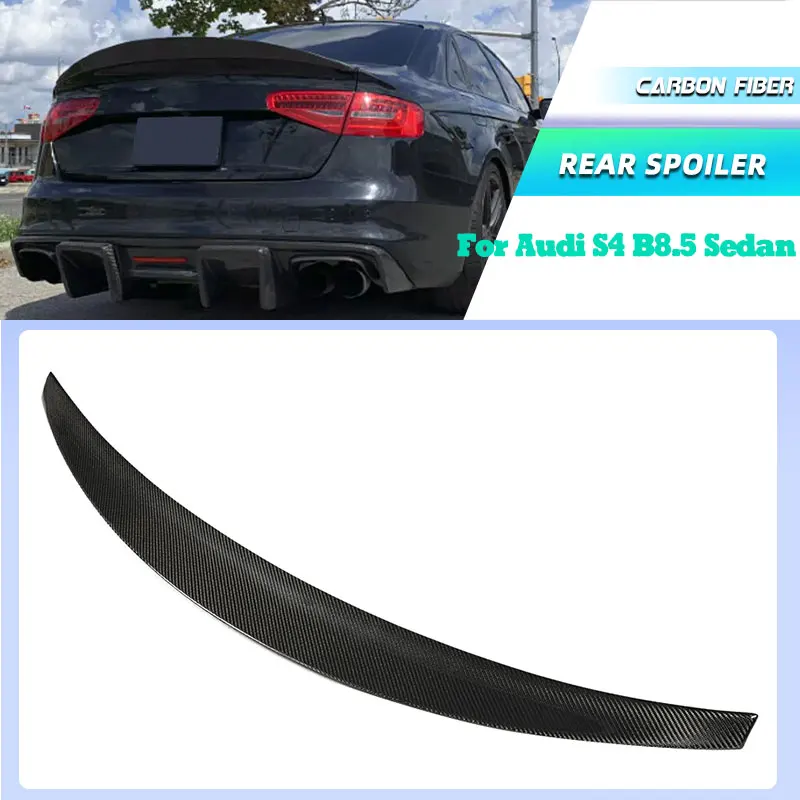

Full Carbon Fiber Car Rear Trunk Spoiler Wings for Audi S4 B8.5 Sedan 2013-2016 Racing Rear Spoiler Boot Wing Lip Body Kit