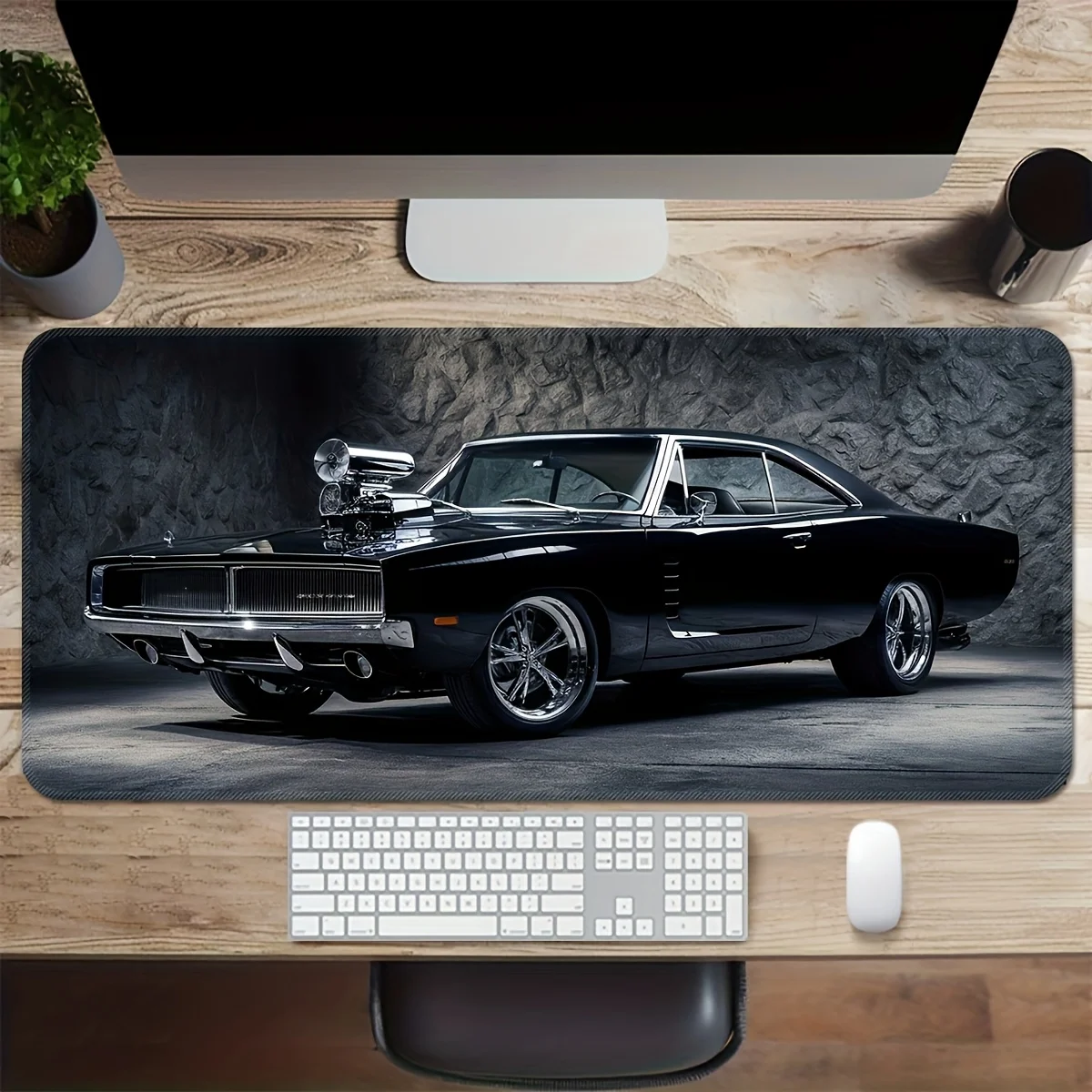 

Retro Car Design Mouse Pad Large Rubber Base Anti-slip PC Desk Accessories Mousepad for Office and Gamer Keyboard Mats Decor Mat
