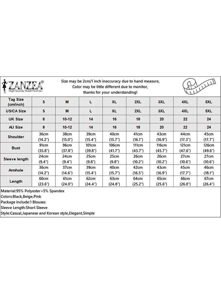 ZANZEA Women Solid Ruffled Patchwork Blouse 2024 Summer Lantern Short Sleeve Shirts Vintage Round Neck Tunics Casual Loose Tops