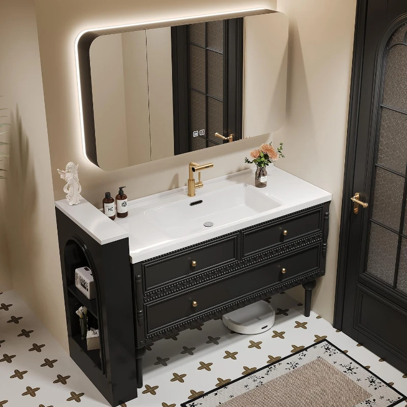 Vanity Rock Plate Bathroom Cabinets Combination Minimalist Homestay Bathroom Cabinets Villa Home Furniture Gabinetti Ls50ysg