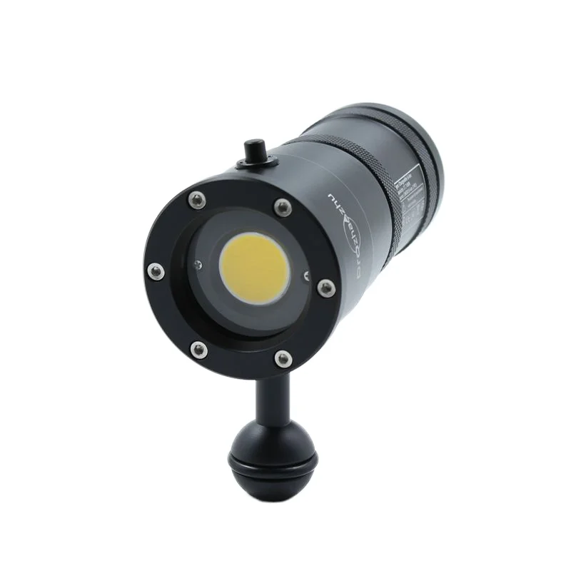 Luce per immersione video COB 5000 lumen IP68 ricaricabile 120 °   Ampia luce subacquea per illuminazione